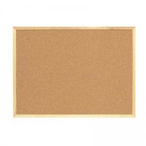 Доска пробковая Attache (150x100см, деревянная рамка, коричневая)