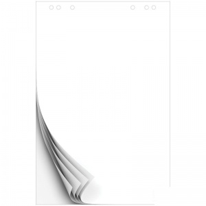 Блок бумаги для флипчарта OfficeSpace (675x980мм, 80г/м2, белый, 50 листов (257322)