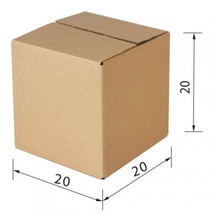 Короб картонный 200x200x200мм, картон бурый Т-24 профиль В, 1шт. (440128)