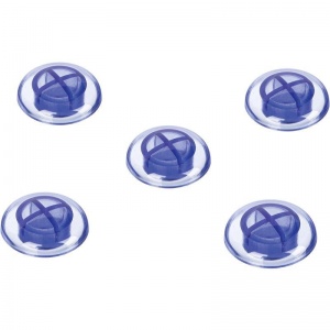 Магнитный держатель усиленный для досок Глобус (d=30мм, круг) синий прозрачный, 5шт. (МН30ПС), 6 уп.