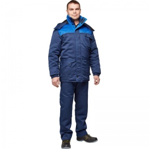 Спец.одежда Куртка зимняя мужская з08-КУ, синий/васильковый (размер 44-46, рост 170-176)