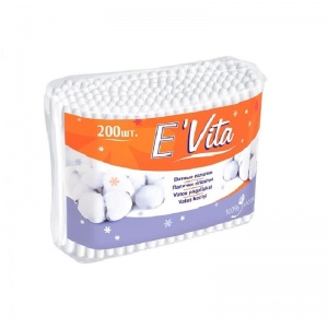 Палочки ватные E'Vita, 200шт. в упаковке