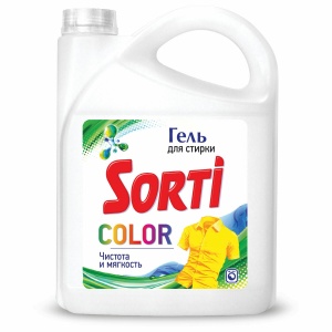 Средство для стирки жидкое Sorti "Color", гель, 4.8кг (737-3)
