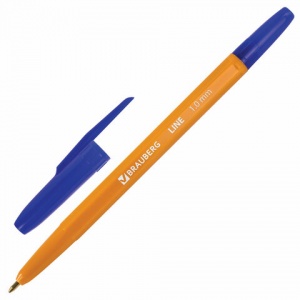 Ручка шариковая Brauberg Orange Line (0.5мм, синий цвет чернил) 100шт. (143331)