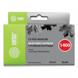 Картридж CACTUS совместимый с Canon PGI-1400XL BK (1200 страниц) черный (9185B001) (CS-PGI1400XLBK)