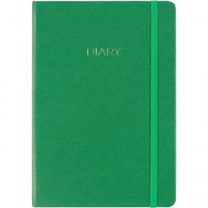 Ежедневник недатированный А5 Attache Diary (136 листов) обложка кожзам, зеленый