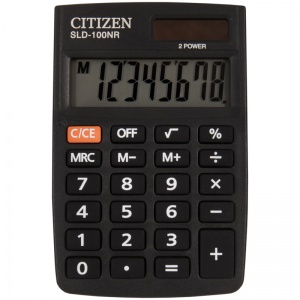 Калькулятор карманный Citizen SLD-100NR (8-разрядный) черный (SLD-100NR), 100шт.