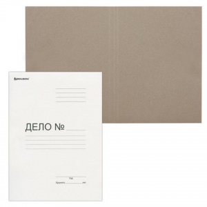 Папка-обложка без скоросшивателя Brauberg "Дело" (А4, 300 г/м2, немелованный картон) (124571), 200шт.
