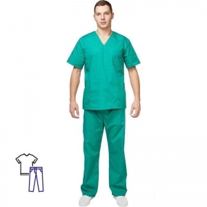 Мед.одежда Костюм хирурга универсальный м05-КБР, куртка/брюки, зеленый (размер 44-46, рост 158-164)