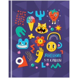 Дневник школьный универсальный ArtSpace "Funny pattern", 40 листов, твердая обложка, выб. лак (Ду40т_44224)