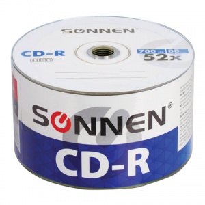 Оптический диск CD-R Sonnen 700Mb, 52x, bulk, 50шт. (512571)