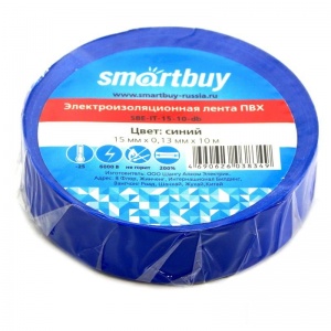 Изолента Smartbuy (15мм х 10м, 130мкм, синяя) 1шт. (SBE-IT-15-10-db)