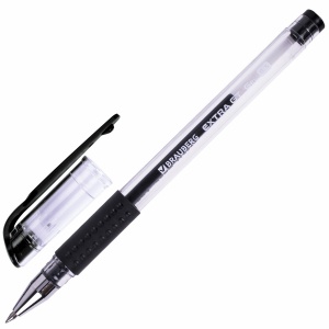 Ручка гелевая Brauberg Extra GT (0.35мм, черный, стандартный узел) (143917)