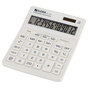 Калькулятор настольный Eleven SDC-444X-WH (12-разрядный) двойное питание, белый (SDC-444X-WH)