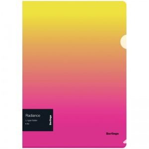Папка-уголок Berlingo "Radiance" (А4, 200мкм, пластик) желтый/розовый градиент (LFp_A4001)