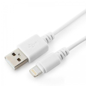 Кабель USB2.0 Cablexpert, USB-A - Lughtning, 1м, белый (CC-USB-AP2MWP)