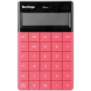 Калькулятор настольный Berlingo (12-разрядный) темно-розовый (CIP_100)