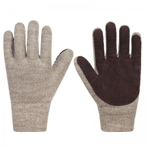 Перчатки защитные полушерстяные Чибис ШС, утепленные со спилковым наладонником, бежевые, размер 9 (L)