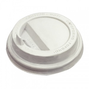 Крышка для стакана Протэк, пластик, с клапаном, d=90мм, белая, 100шт. (ПР-TSL-90)