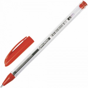 Ручка шариковая Brauberg Rite-oil (0.35мм, красный цвет чернил, масляная основа) 1шт. (142148)