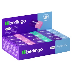 Ластик Berlingo Envy, прямоугольный, термопластичная резина, 45x21x11мм, 36шт. (BLc_00770)