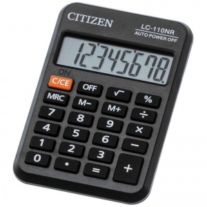 Калькулятор карманный Citizen LC-110NR (8-разрядный) черный (LC-110NR)