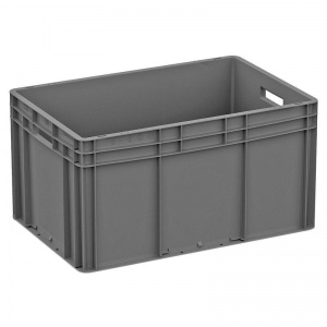 Ящик (лоток) универсальный I Plast ЕС-6432.3, полипропилен, с усиленным дном, 600x400x320мм, серый