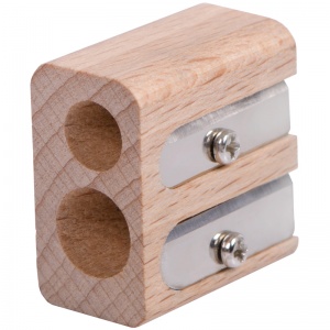 Точилка ручная деревянная Berlingo Green Series (2 отверстия, в индивидуальной коробке, с европодвесом) 24шт. (BBp_15036)