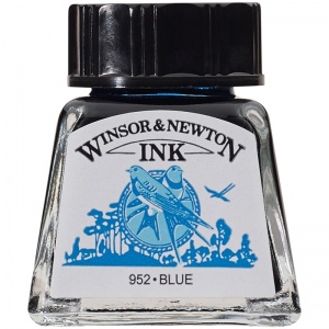 Тушь Winsor&Newton для рисования, синий, стекл. флакон 14мл (1005032)