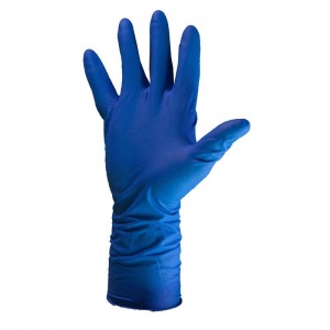 Перчатки одноразовые латексные смотровые S&C High Risk TL210, нестерильные, синие, размер XL, 25 пар в упаковке, 10 уп.