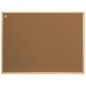 Доска пробковая 2x3 Eco (80x60см, деревянная рамка, коричневая) (TC86/C)