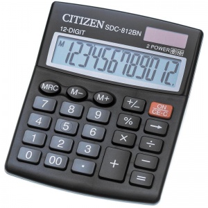 Калькулятор настольный Citizen SDC-812BN (12-разрядный) черный (SDC-812BN/NR)