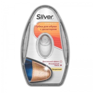 Губка-блеск для обуви Silver с дозатором, для гладкой кожи, бесцветная (PS2007-03), 6шт.