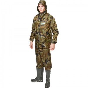 Костюм влагозащитный ПВХ Hunter WPL куртка/брюки, зеленый камуфляж (размер 56-58, рост 170-176)