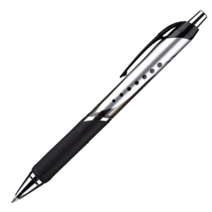 Ручка гелевая автоматическая Attache Selection Victory (0.5мм, черный, резиновая манжетка), 12шт.