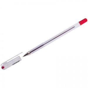 Ручка шариковая MunHwa Option (0.3мм, красный цвет чернил, масляная основа) 12шт. (OP-03)