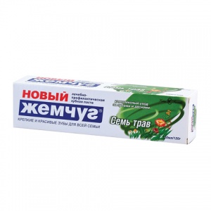 Зубная паста Новый Жемчуг "Семь трав", комплексная защита десен, 100мл (17127)