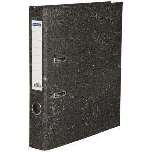 Папка с арочным механизмом OfficeSpace (50мм, А4, до 350л., картон "под мрамор") черная (251890)
