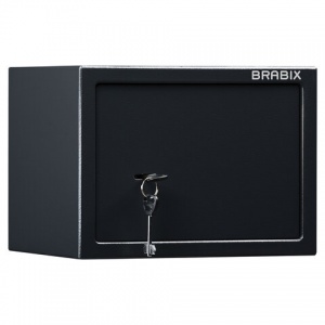Сейф мебельный Brabix SF-230KL, черный, ключевой (S103BR211514)