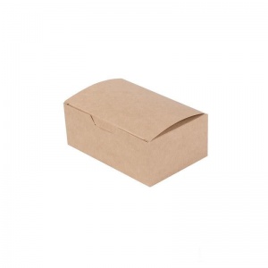 Контейнер одноразовый на вынос DoEco Eco Fast Food Box L, 150х91х70мм, коричневый, 25шт.