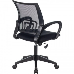 Кресло офисное Бюрократ CH-695N, сетка/ткань черная, пластик