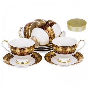 Чайный набор фарфоровый Balsford Саксония, на 6 персон (12 предметов, 230мл) (125-14001)