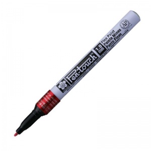 Маркер промышленный Sakura Pen-Touch (1мм, красный) алюминий, 1шт.