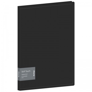 Папка файловая 10 вкладышей Berlingo Soft Touch (А4, 17мм, 700мкм, пластик) черная (DB4_10980)