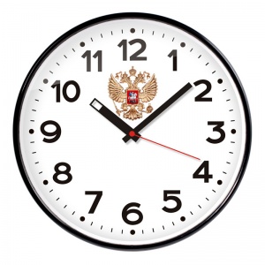 Часы настенные аналоговые Troyka 77770732, 30x30x5см, черная рамка (77770732)