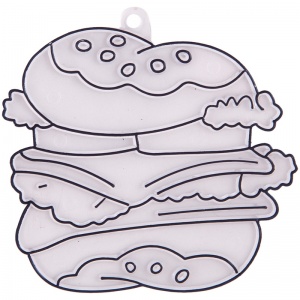 Трафарет-раскраска витражный малый "Гамбургер" (S Hamburger)