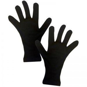Перчатки защитные хлопковые, черные, размер 8 (M), 10 пар