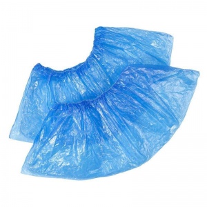 Бахилы одноразовые полиэтиленовые EleGreen (3.5г, синие, 35мкм, 50 пар в упаковке)
