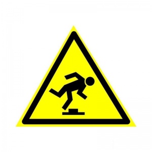 Знак предупреждающий W14 Осторожно! Малозаметное препятствие (пленка, 200х200) 1шт.