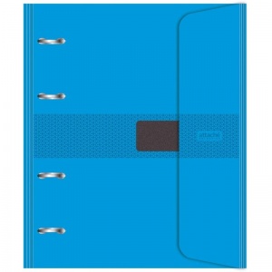 Бизнес-тетрадь со сменным блоком А5 Attache Selection, 120 листов, клетка, на кольцах, голубая (180x215мм)